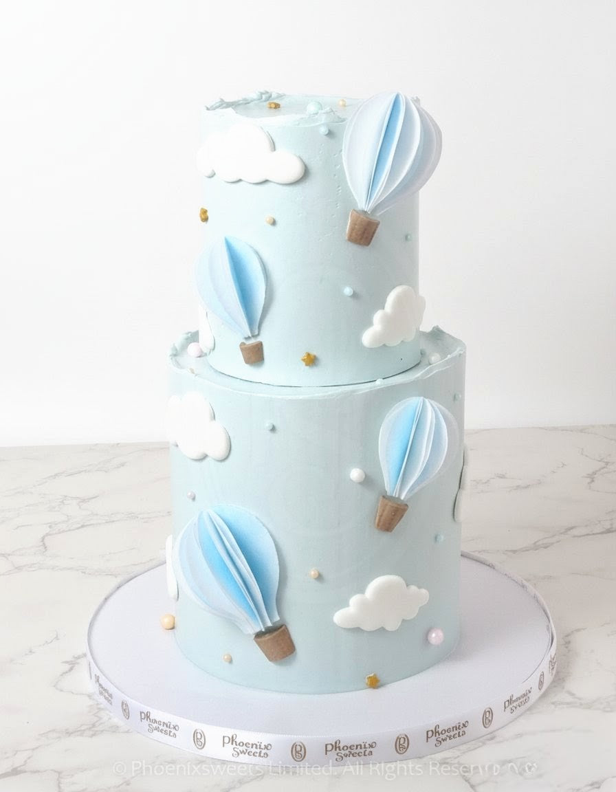 Butter Cream Cake - Hot Air Balloon Cake