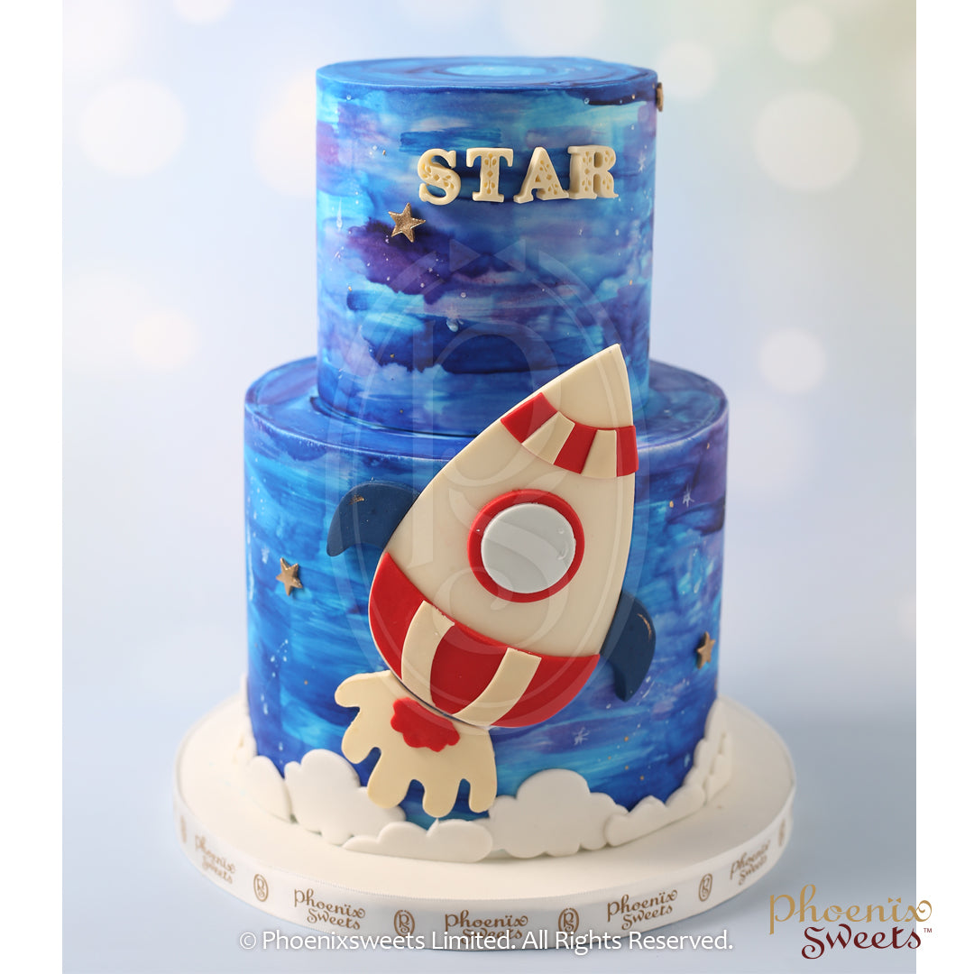 Fondant Cake - Space Rocket