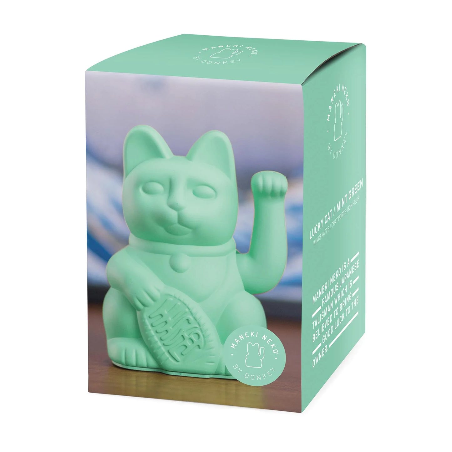 Maneki Neko (Lucky Cat) - Mint Green