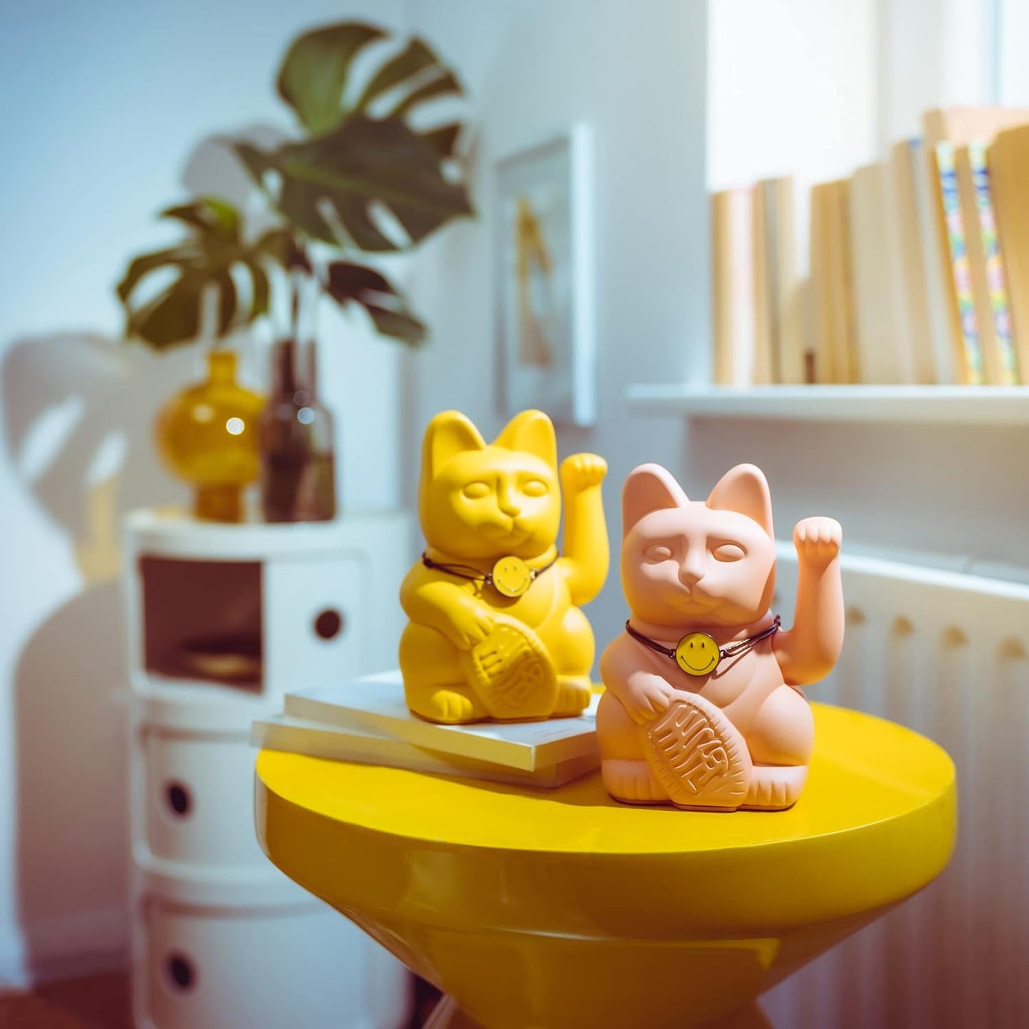 Maneki Neko (Lucky Cat) - Smiley Peach
