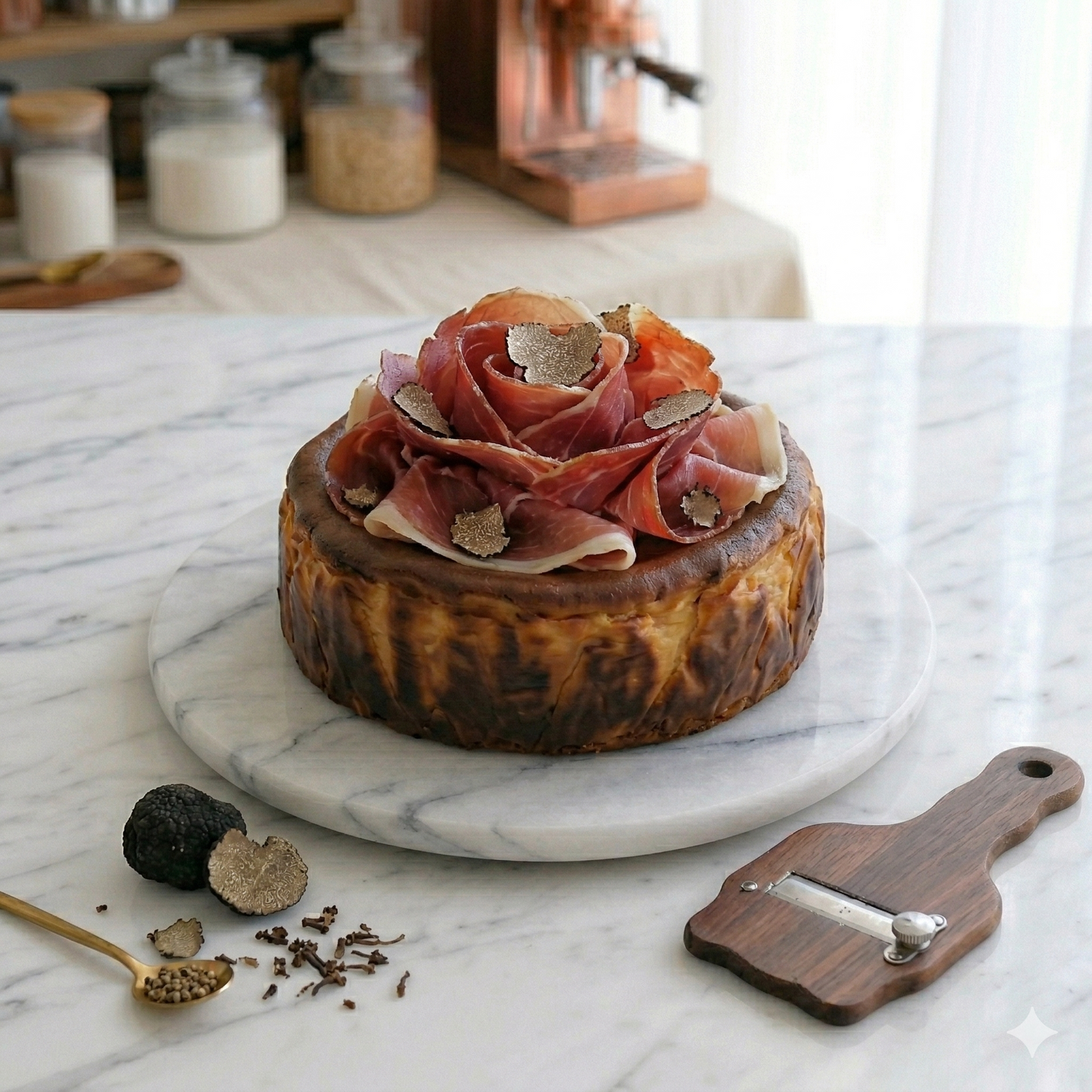 Basque Burnt Cheesecake - Truffle Ham (Gluten Free)