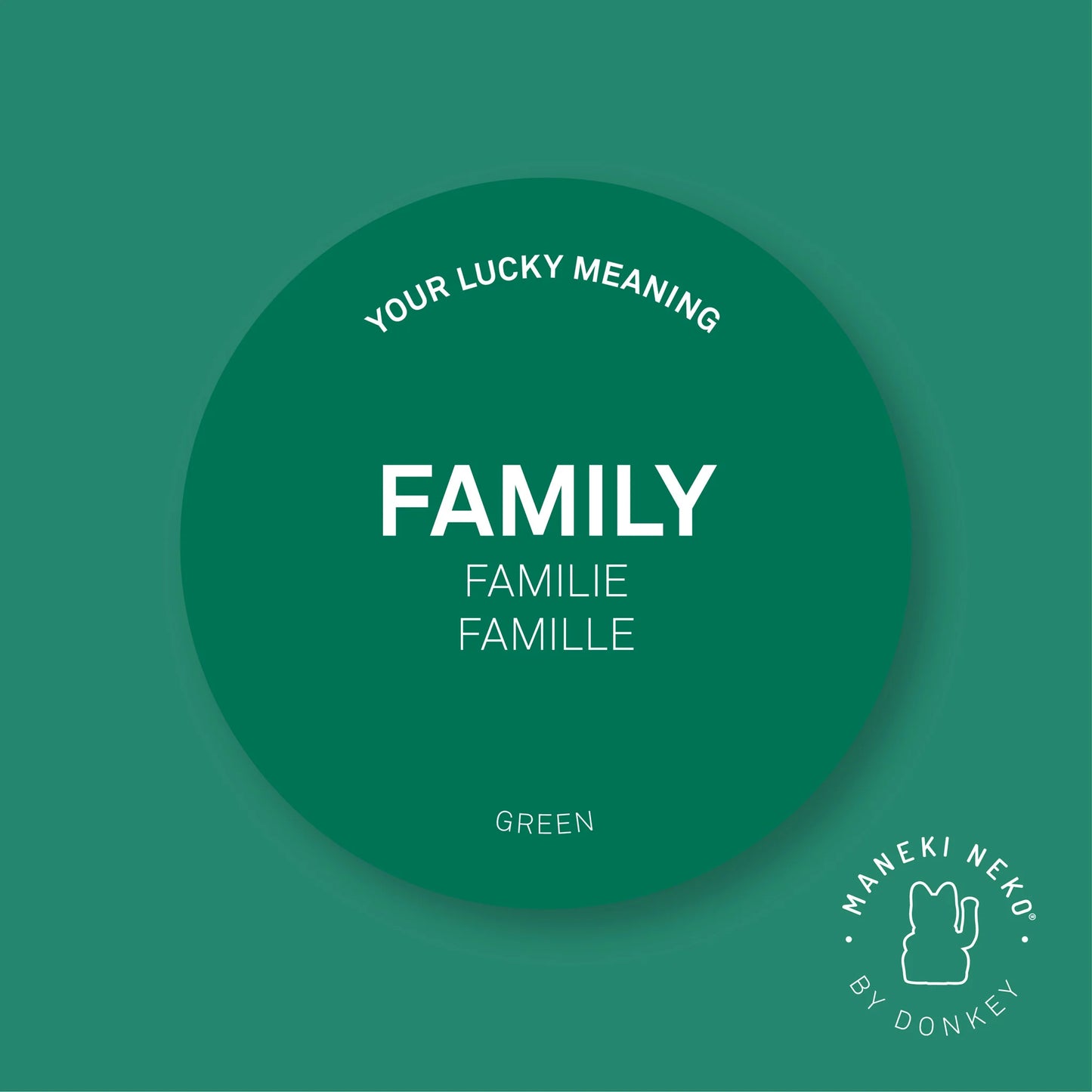 Maneki Neko (Lucky Cat) - Green