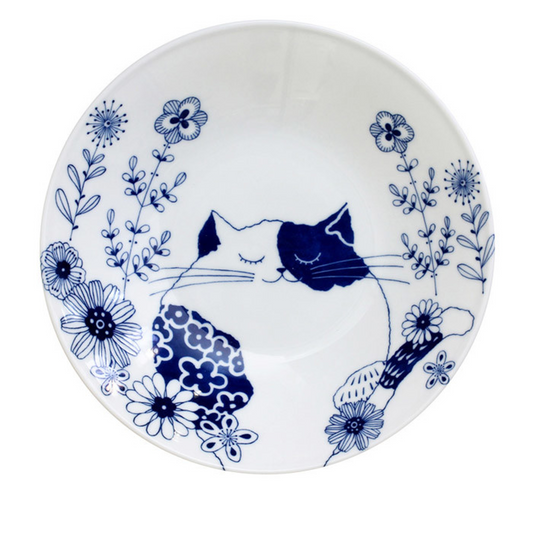 ロンロンとミュウ Ceramic Main Dish - Hand Painted Cat