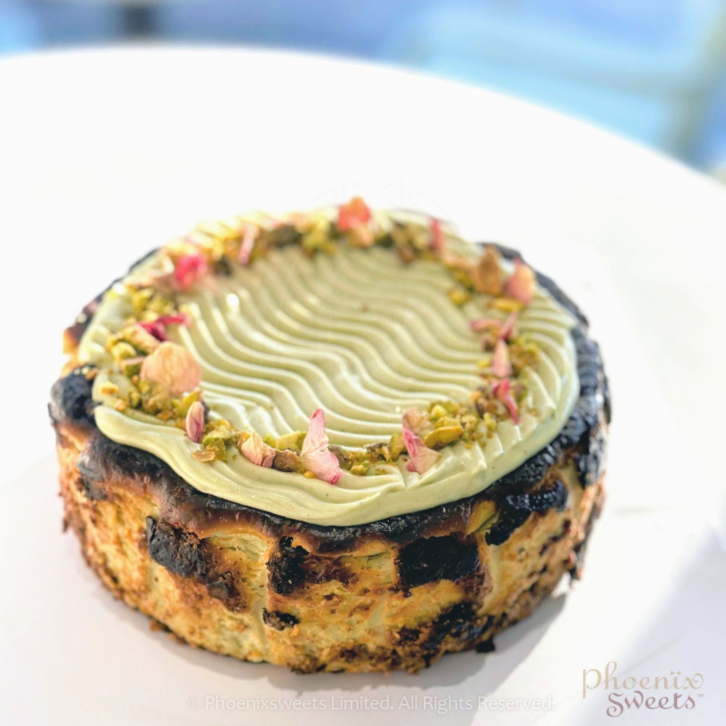 Basque Burnt Cheese Cake - Pistachio Rose