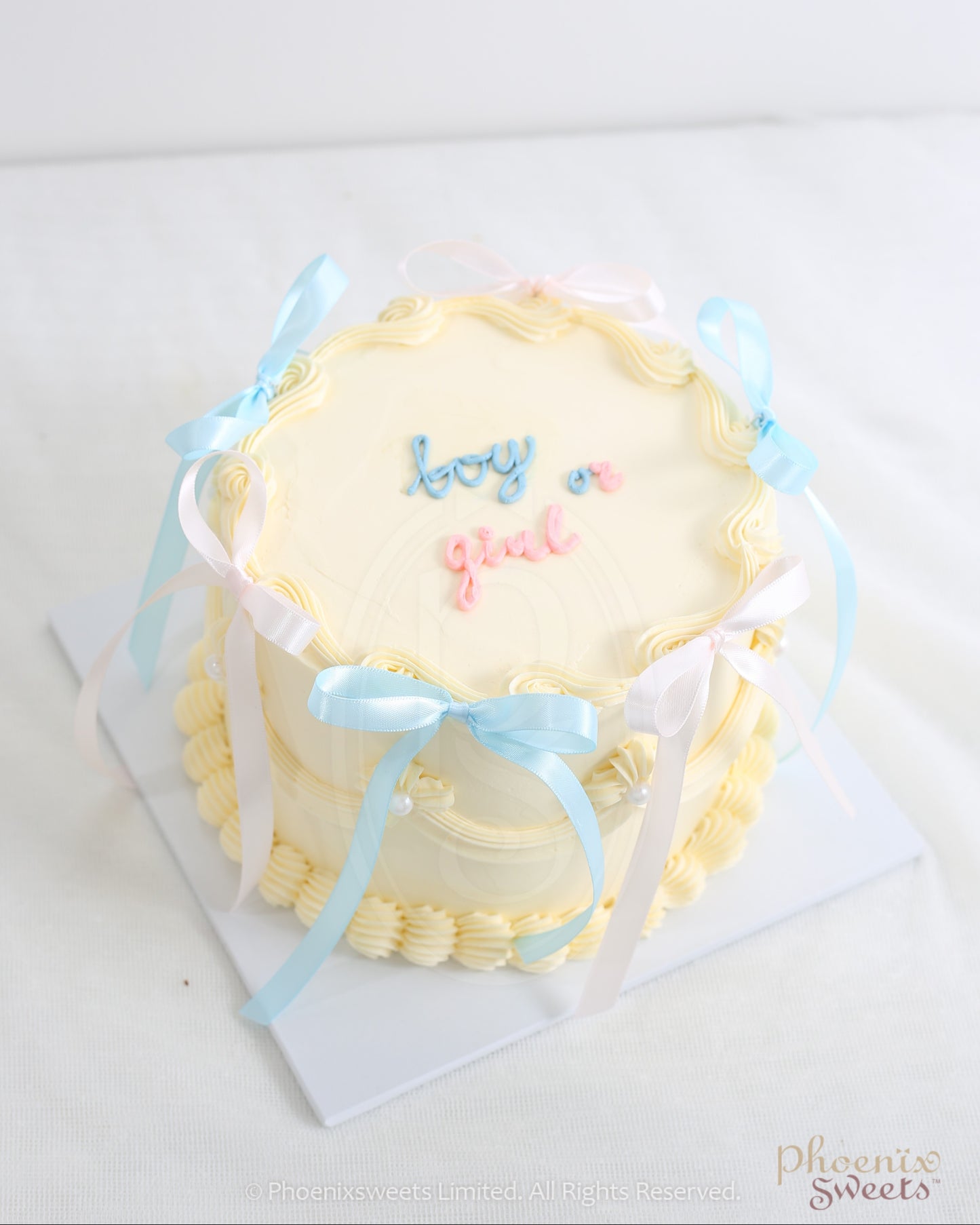 Butter Cream Cake - Vintage Ribbon Cake