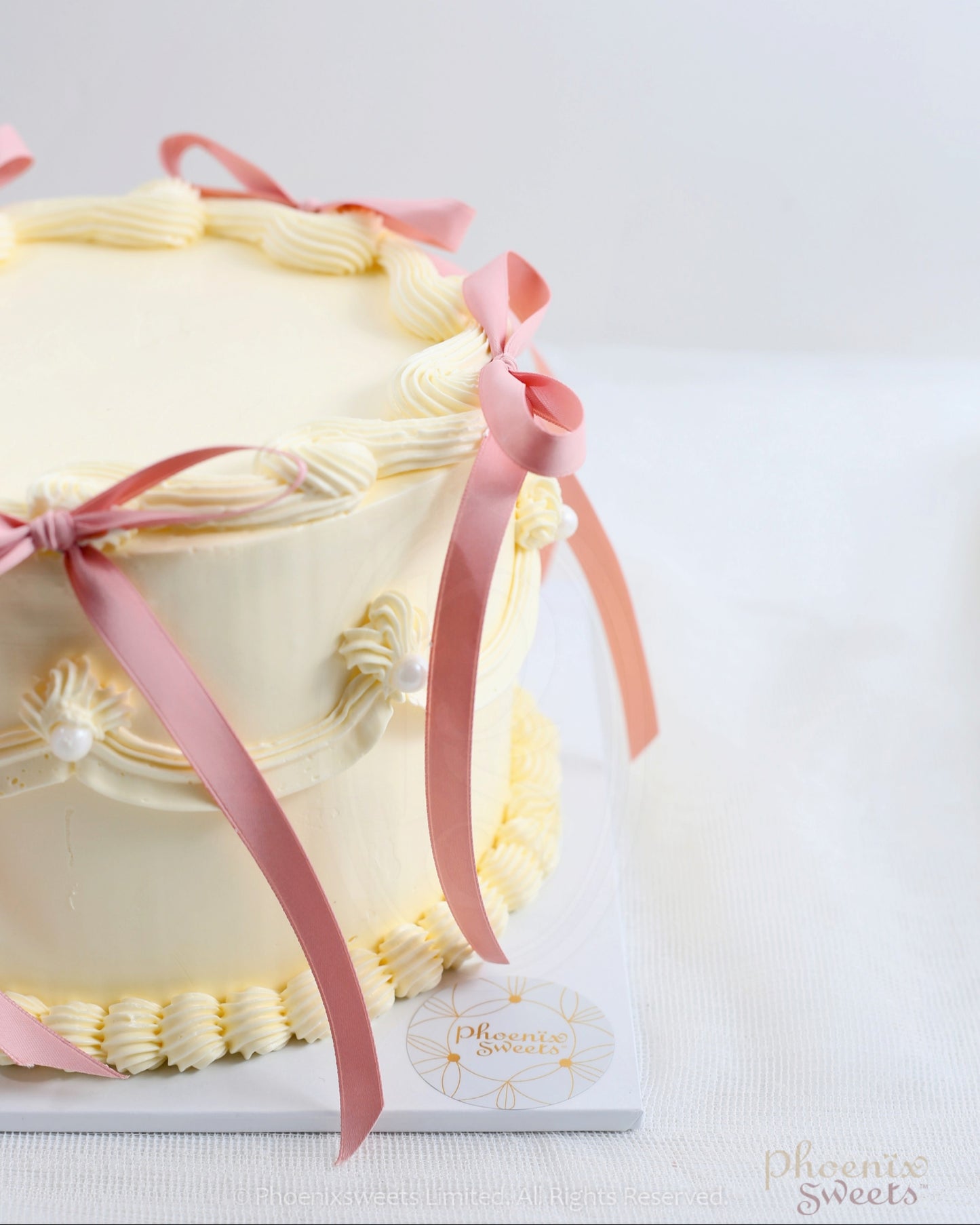Butter Cream Cake - Vintage Ribbon Cake