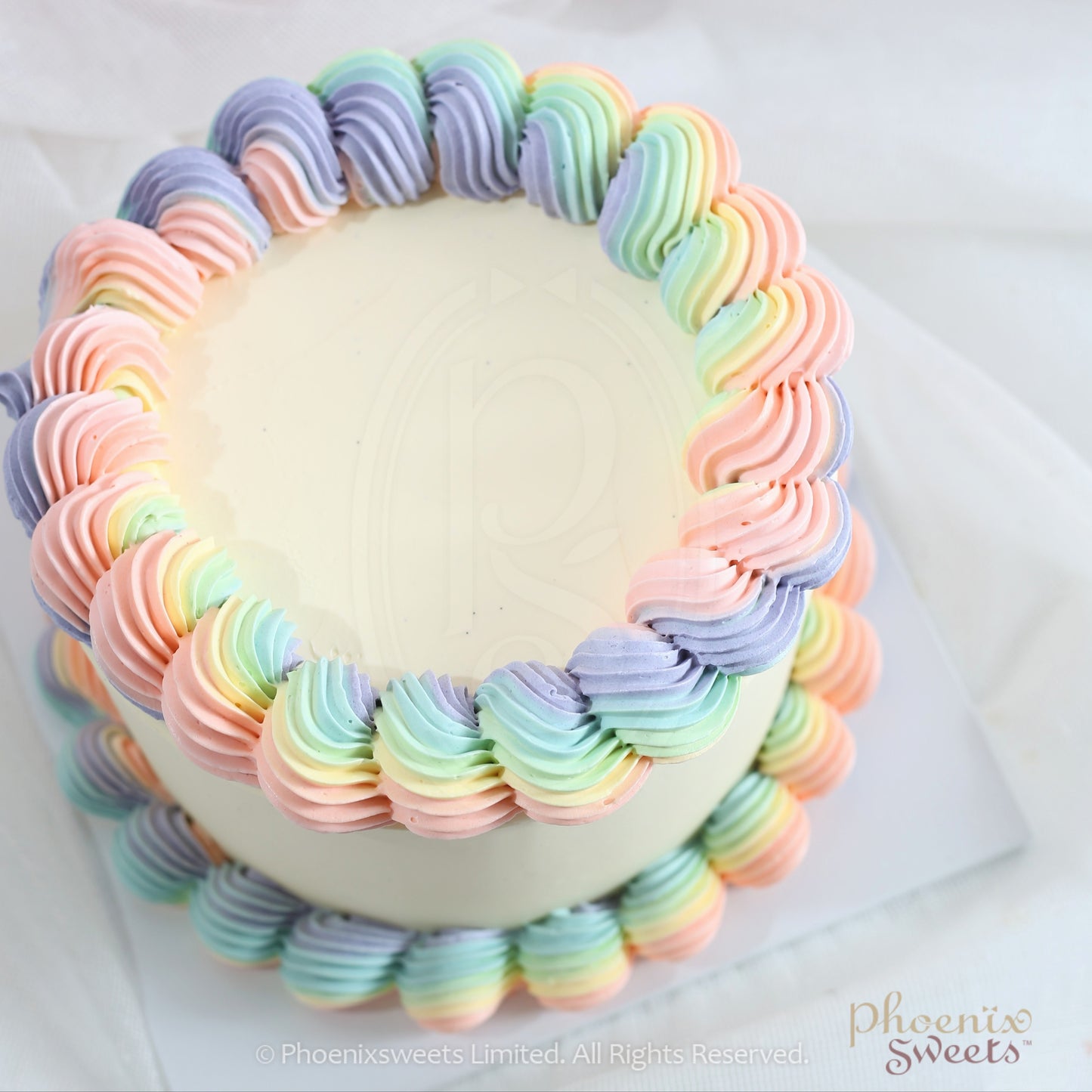 Butter Cream Cake - Rainbow Ring Cake