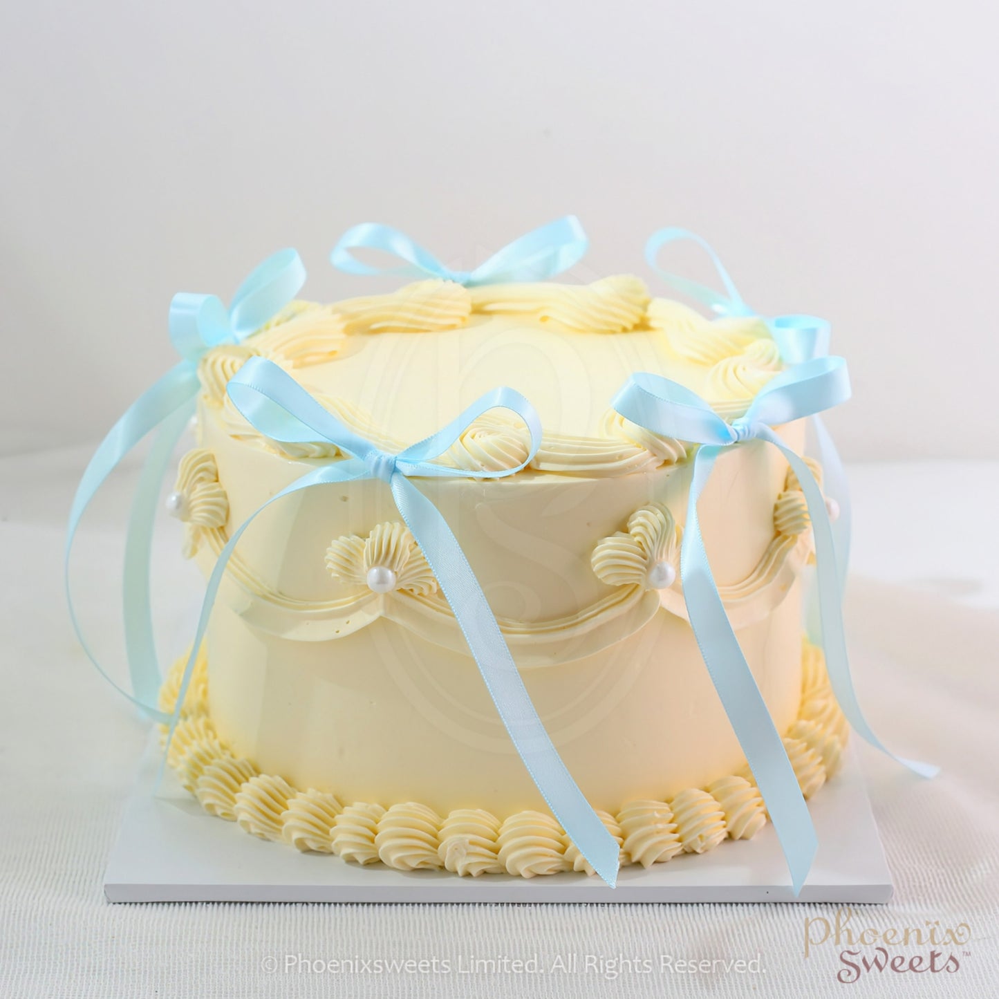 Butter Cream Cake - Vintage Ribbon Cake