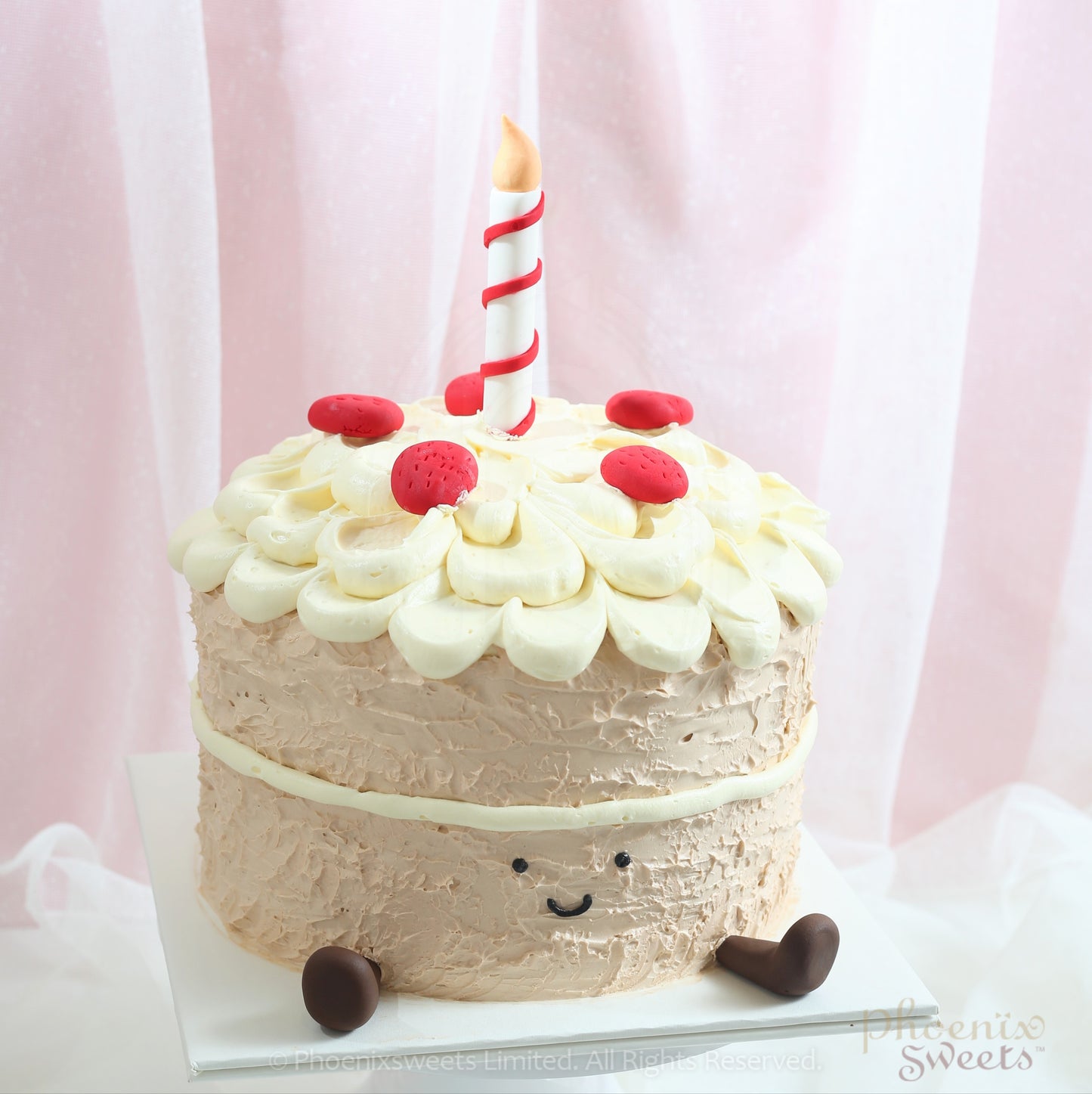 Butter Cream Cake - Smiley Face Cake