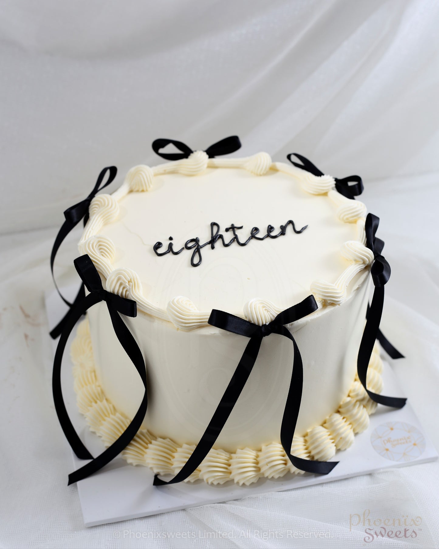 Butter Cream Cake - Vintage Ribbon Cake