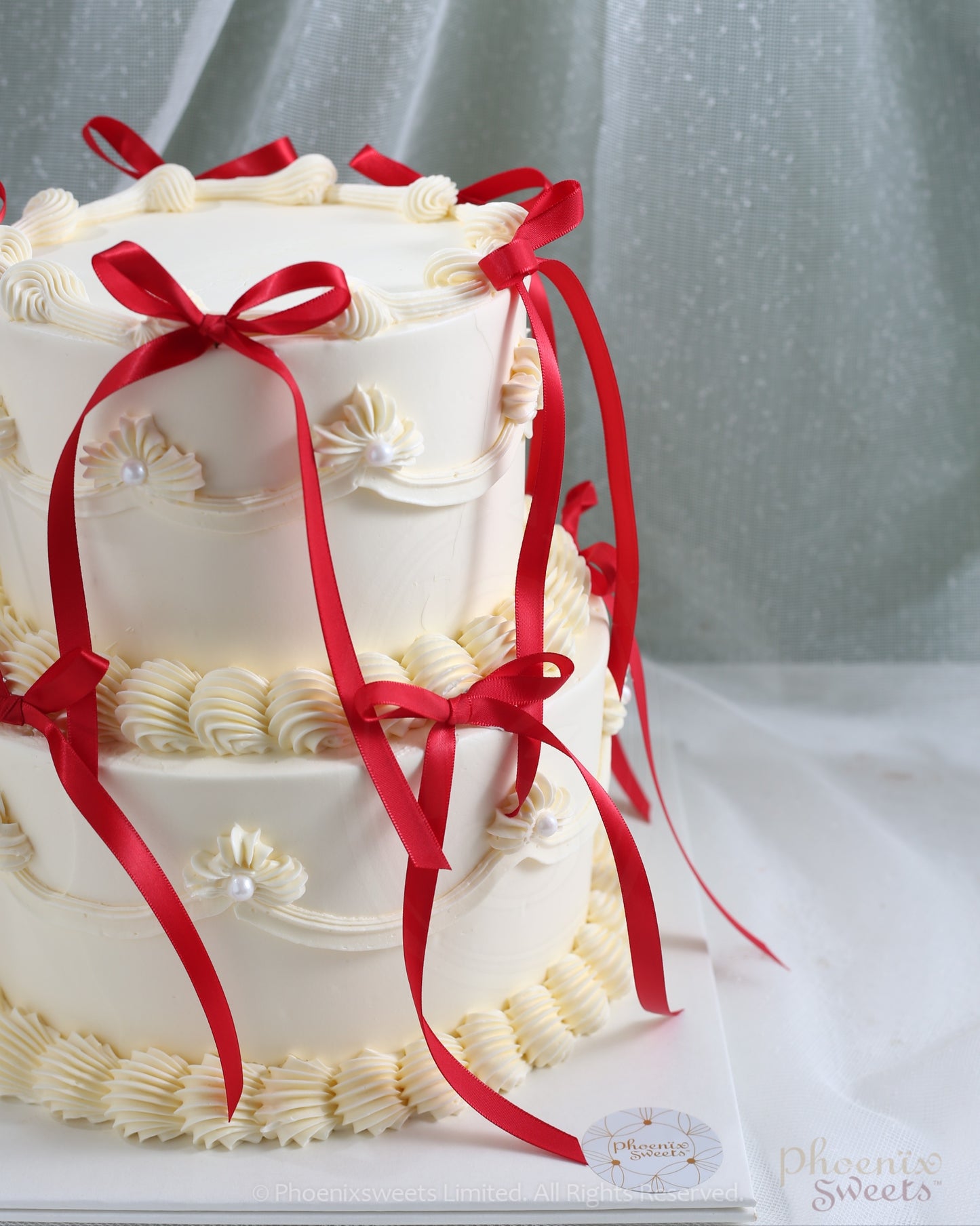 Butter Cream Cake - Vintage Ribbon Cake