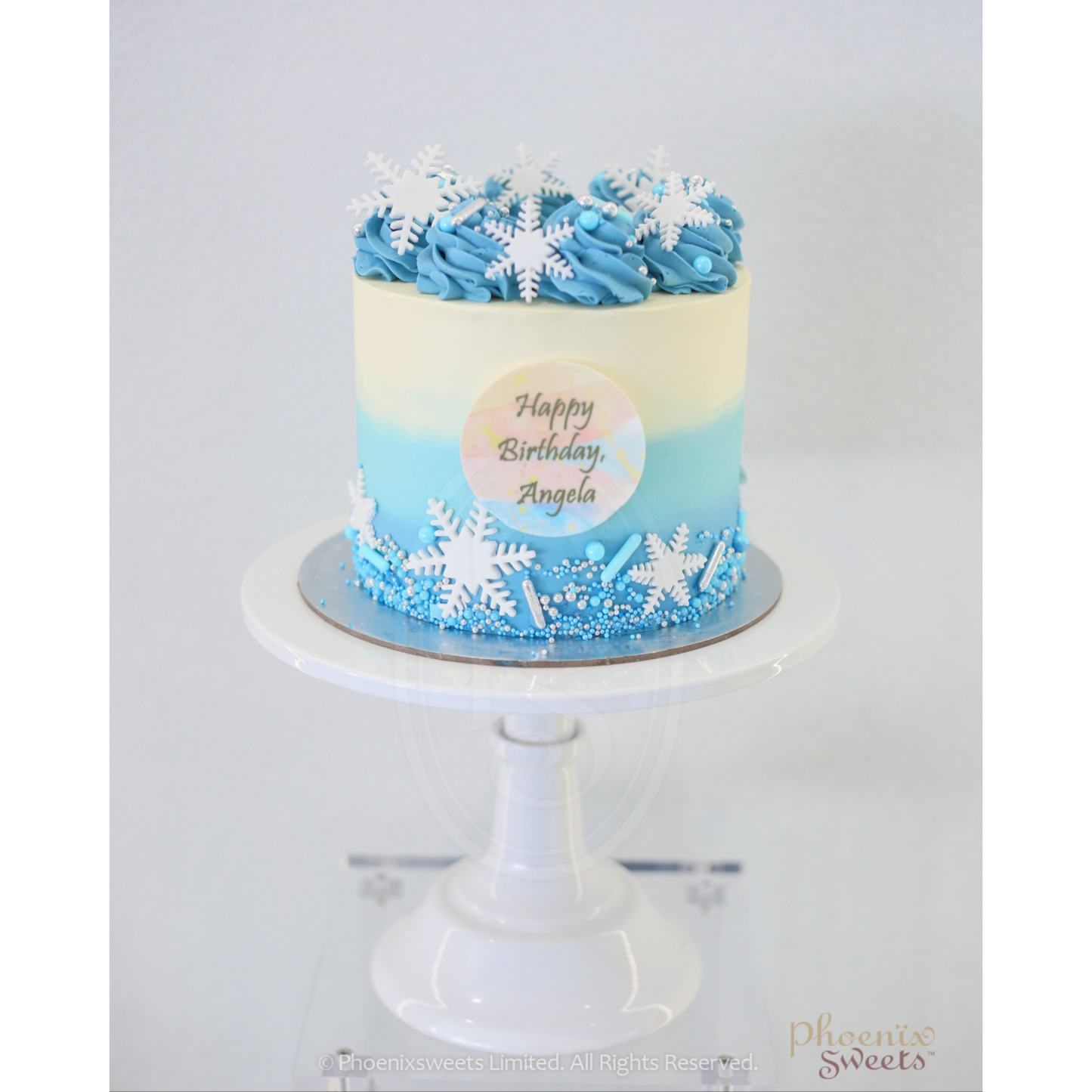 Themed Party Combo - Frozen Elsa Cake and Cupcake Tower (18pc)