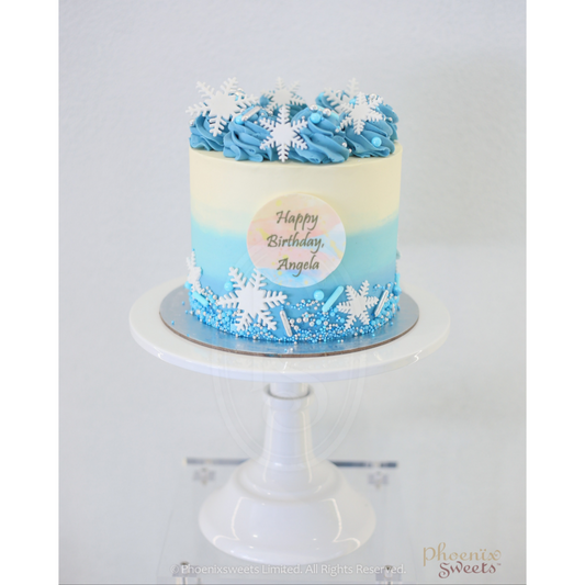 Butter Cream Cake - Princess Theme Cake - Frozen Elsa