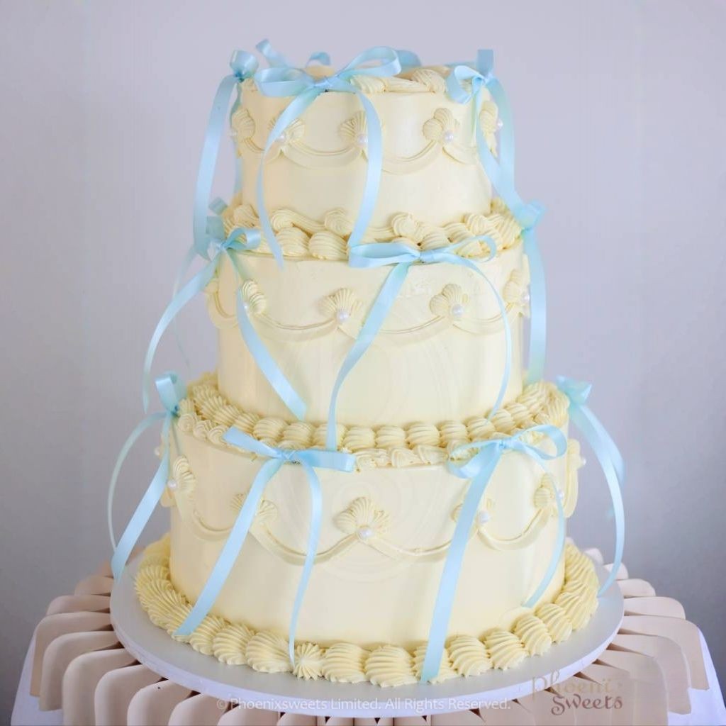 Butter Cream Cake - Vintage Ribbon Cake