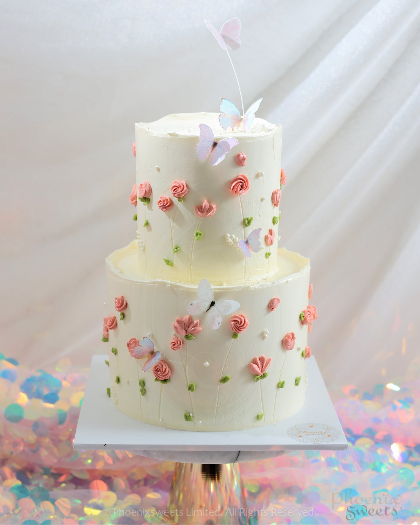 Butter Cream Cake - Whimsical Garden