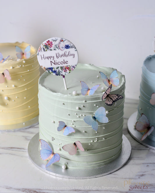 Butter Cream Cake - Butterfly Garden