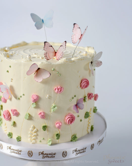 Butter Cream Cake - Whimsical Garden