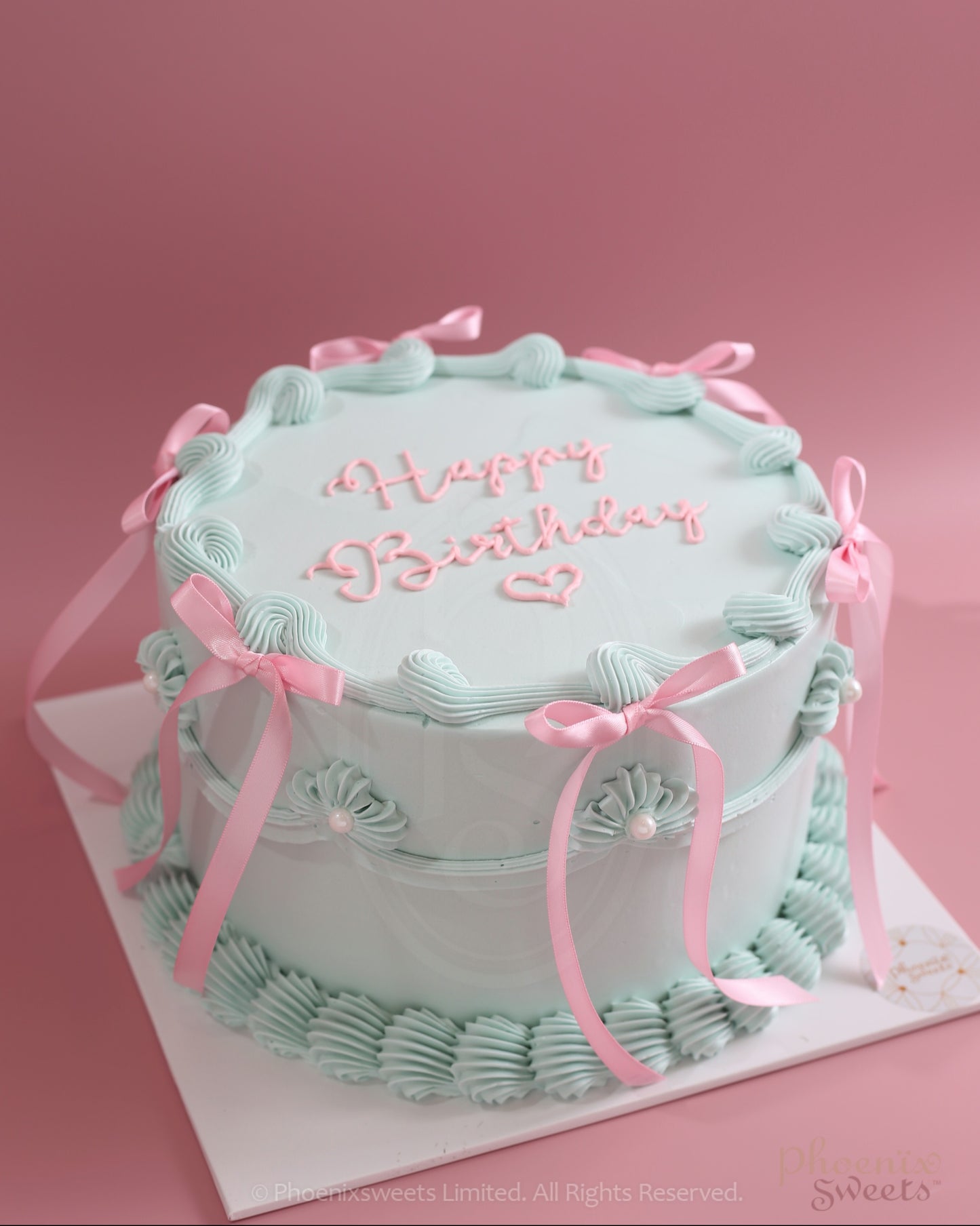 Butter Cream Cake - Vintage Ribbon Cake