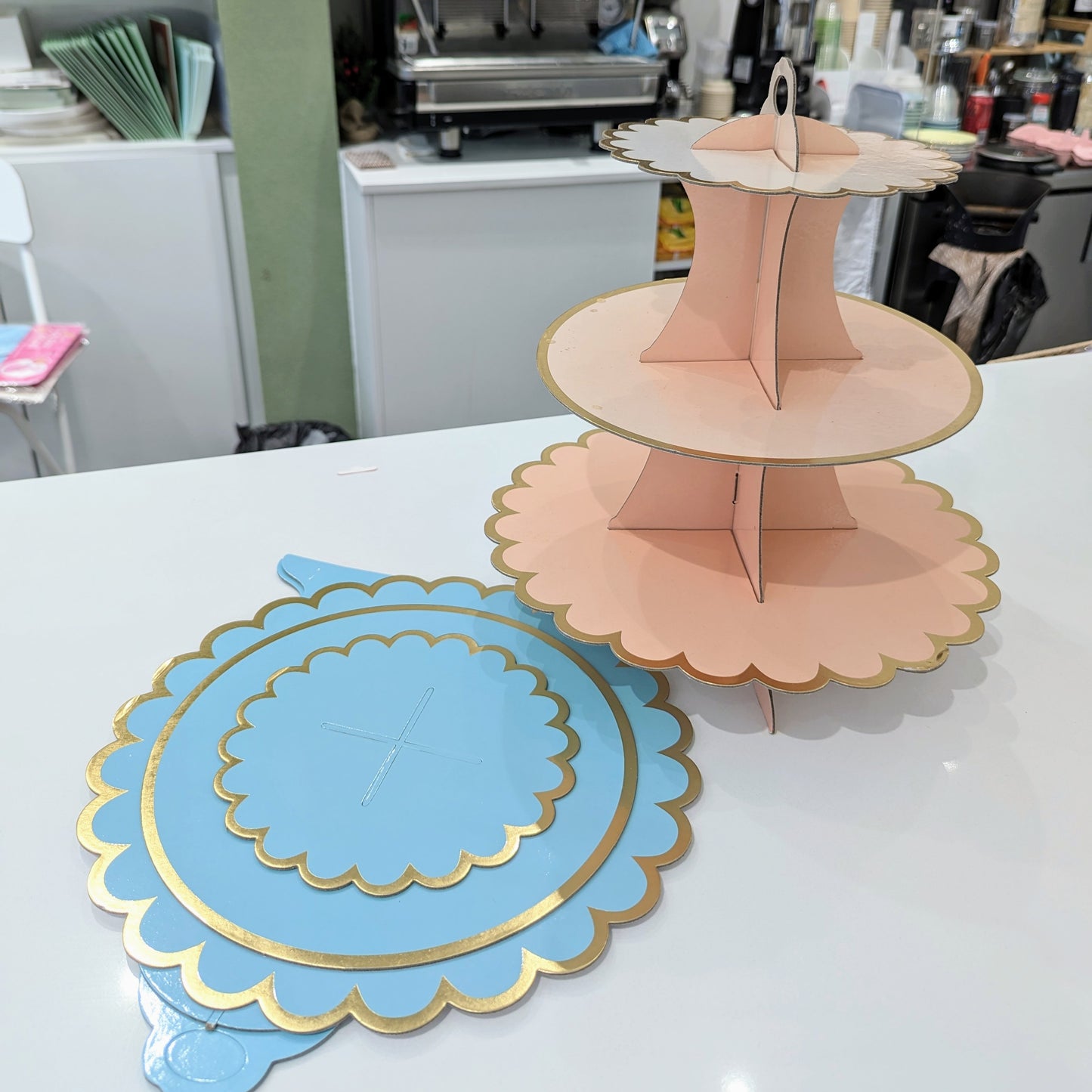 Paper Cupcake Tower (Blue or Pink)