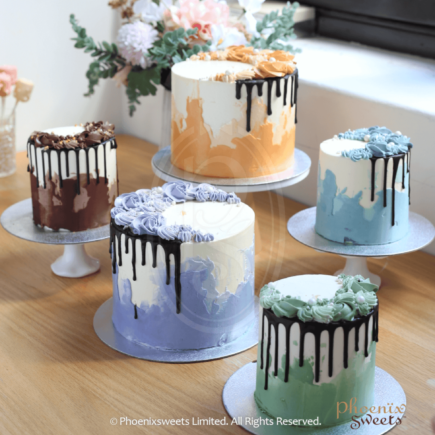 Phoenix Sweets Cakery - Butter Cream Cake - Colour Splash Cake. Celebrate Birthday, Wedding, Baby Shower and Anniversary in Adelaide, South Australia with Delicate Designs. Gift Items also available.