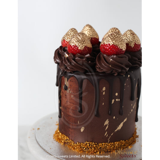 Butter Cream Cake - Golden Strawberry Cake