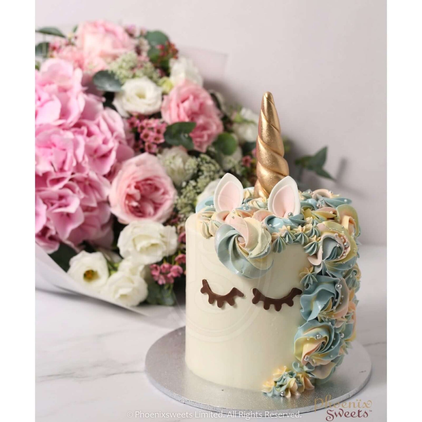 Phoenix Sweets Cakery - Butter Cream Cake - Classic Unicorn Cake. Celebrate Birthday, Wedding, Baby Shower and Anniversary in Adelaide, South Australia with Delicate Designs. Gift Items also available.