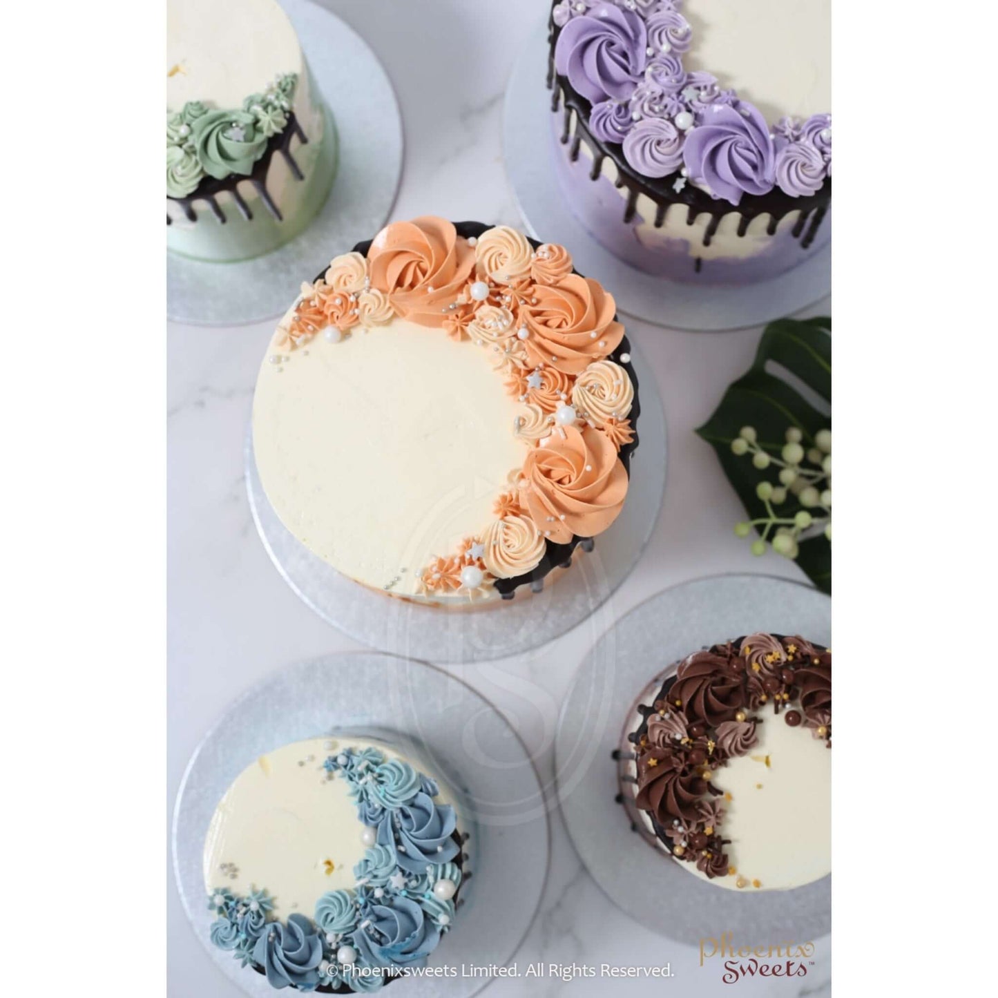 Phoenix Sweets Cakery - Butter Cream Cake - Colour Splash Cake. Celebrate Birthday, Wedding, Baby Shower and Anniversary in Adelaide, South Australia with Delicate Designs. Gift Items also available.