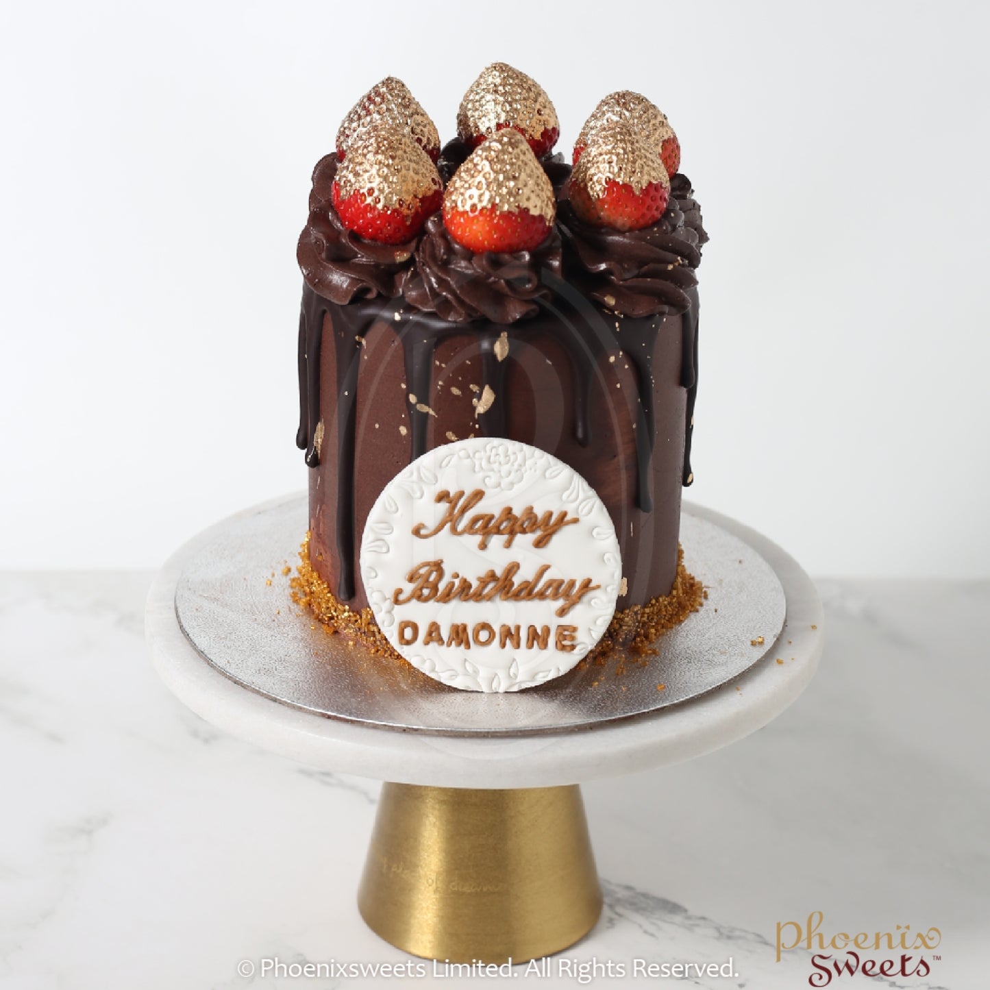 Butter Cream Cake - Golden Strawberry Cake