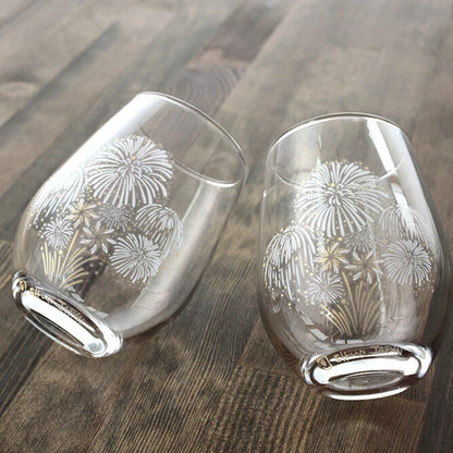 Glass Tumbler Change Colour with Temperature - Fireworks (Gift Set of 2)