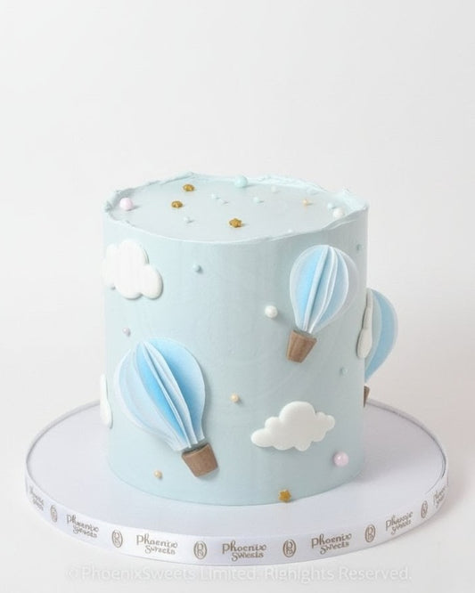 Butter Cream Cake - Hot Air Balloon Cake