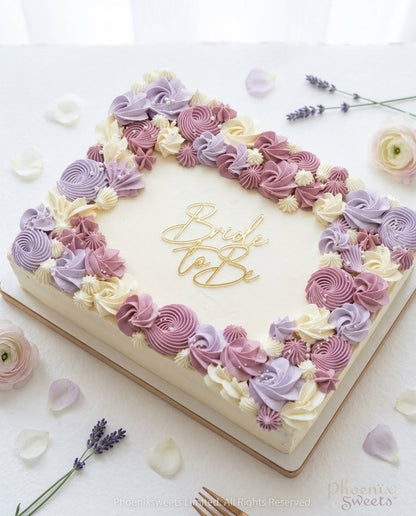 Butter Cream Cake - Vintage Piping Slab Cake