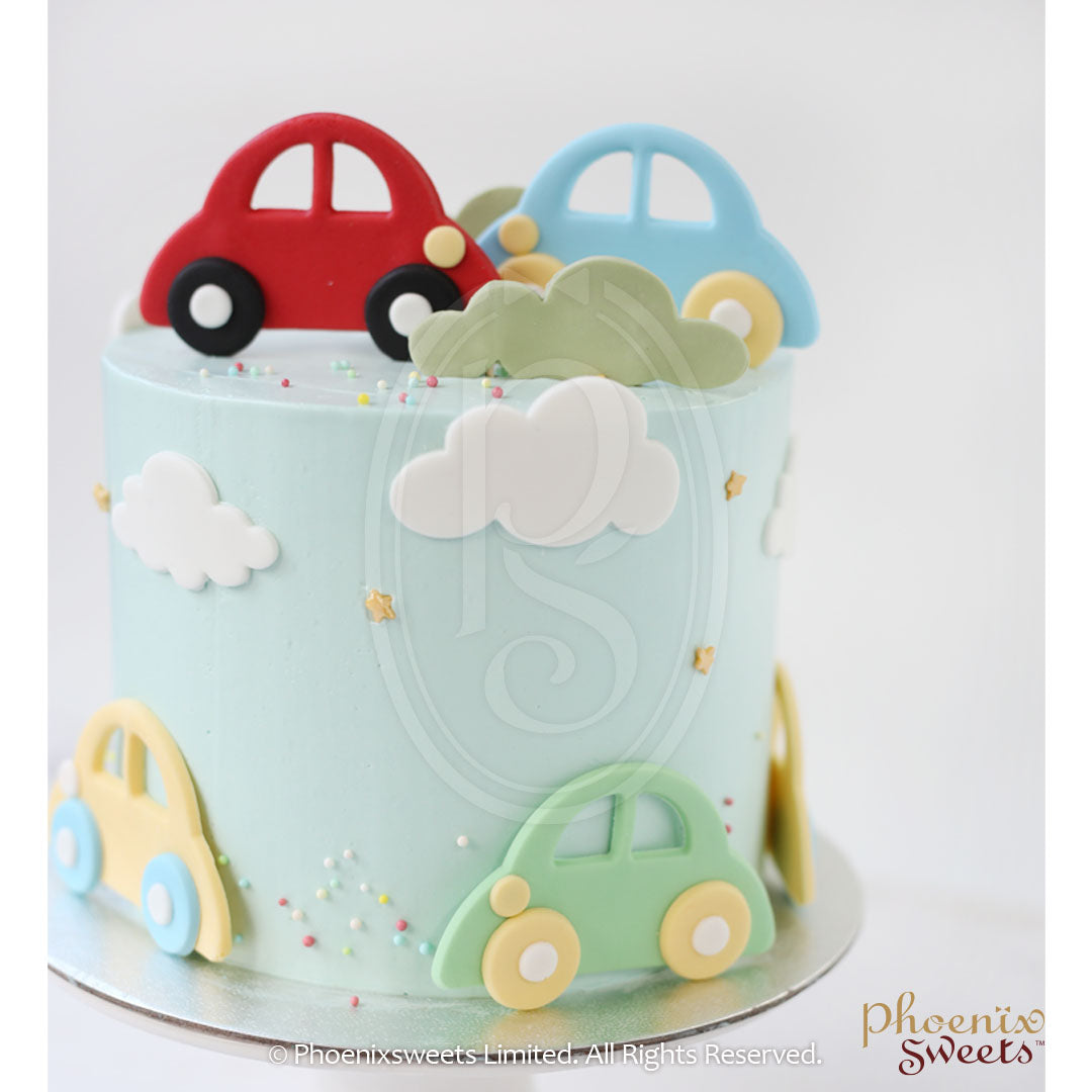 Butter Cream Cake - Little Cars Cake