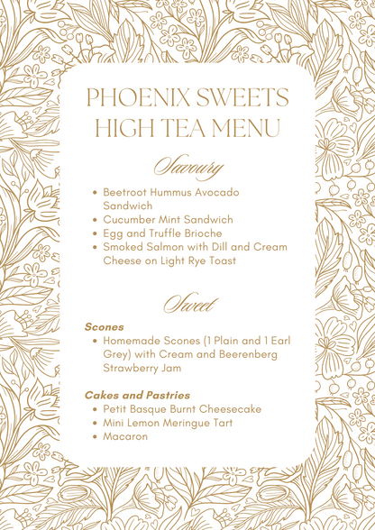 Phoenix Sweets High Tea Reservation