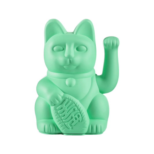 Maneki Neko (Lucky Cat) - Mint Green