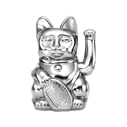 Maneki Neko (Lucky Cat) - Cosmic Edition Mercury Shiny Silver