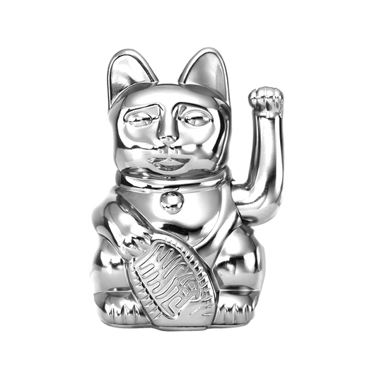 Maneki Neko (Lucky Cat) - Cosmic Edition Mercury Shiny Silver