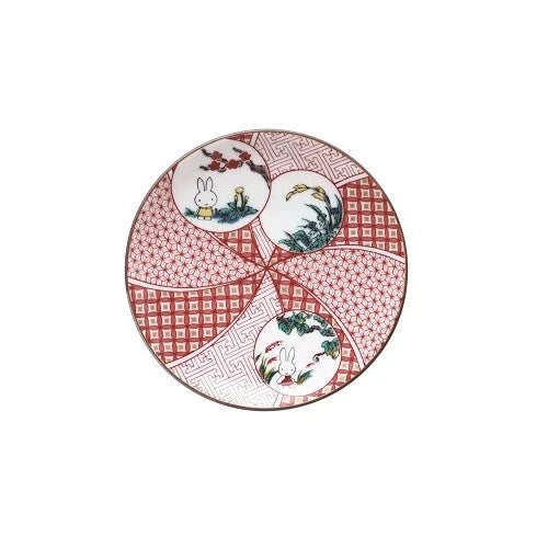 Kutani Ware Mame-dare (Small Dish) - Miffy Red Painting