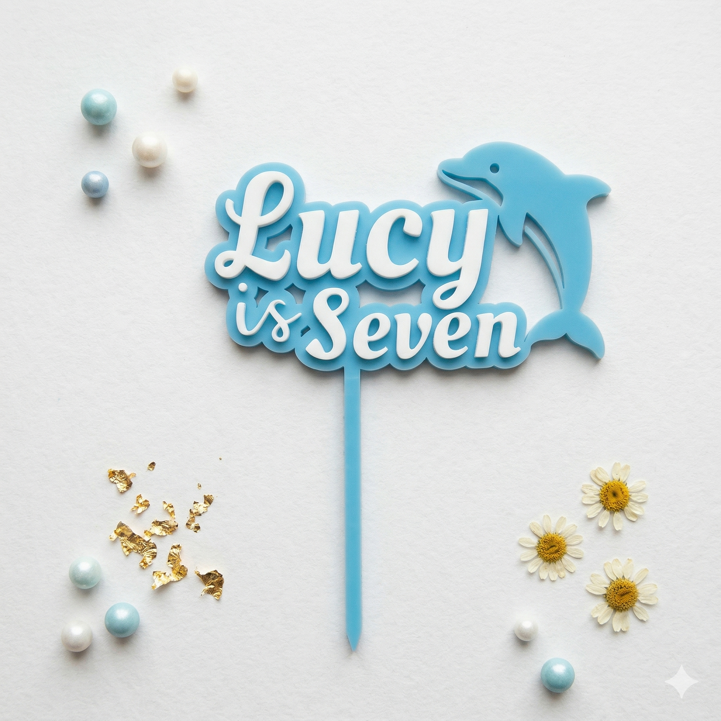 Customisable Cake topper - Dolphin