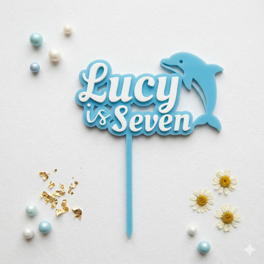 Customisable Cake topper - Dolphin