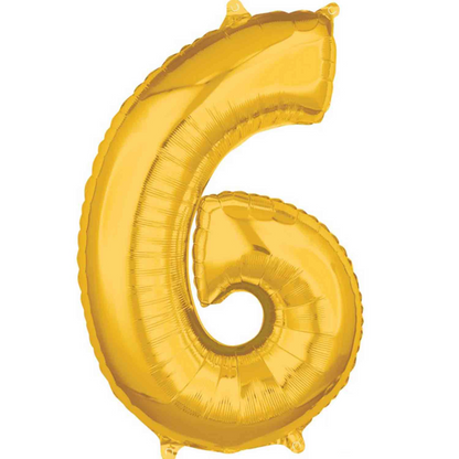 Number Balloon (Gold) / 35cm (14") Tall