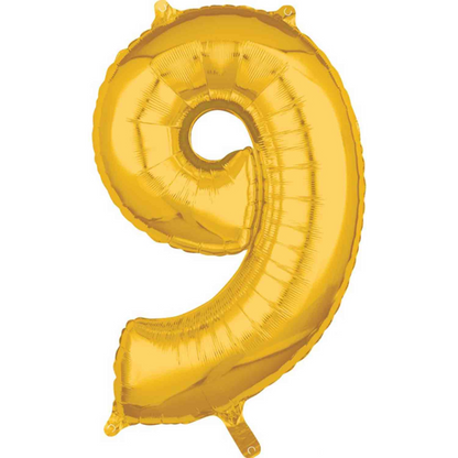 Number Balloon (Gold) / 35cm (14") Tall
