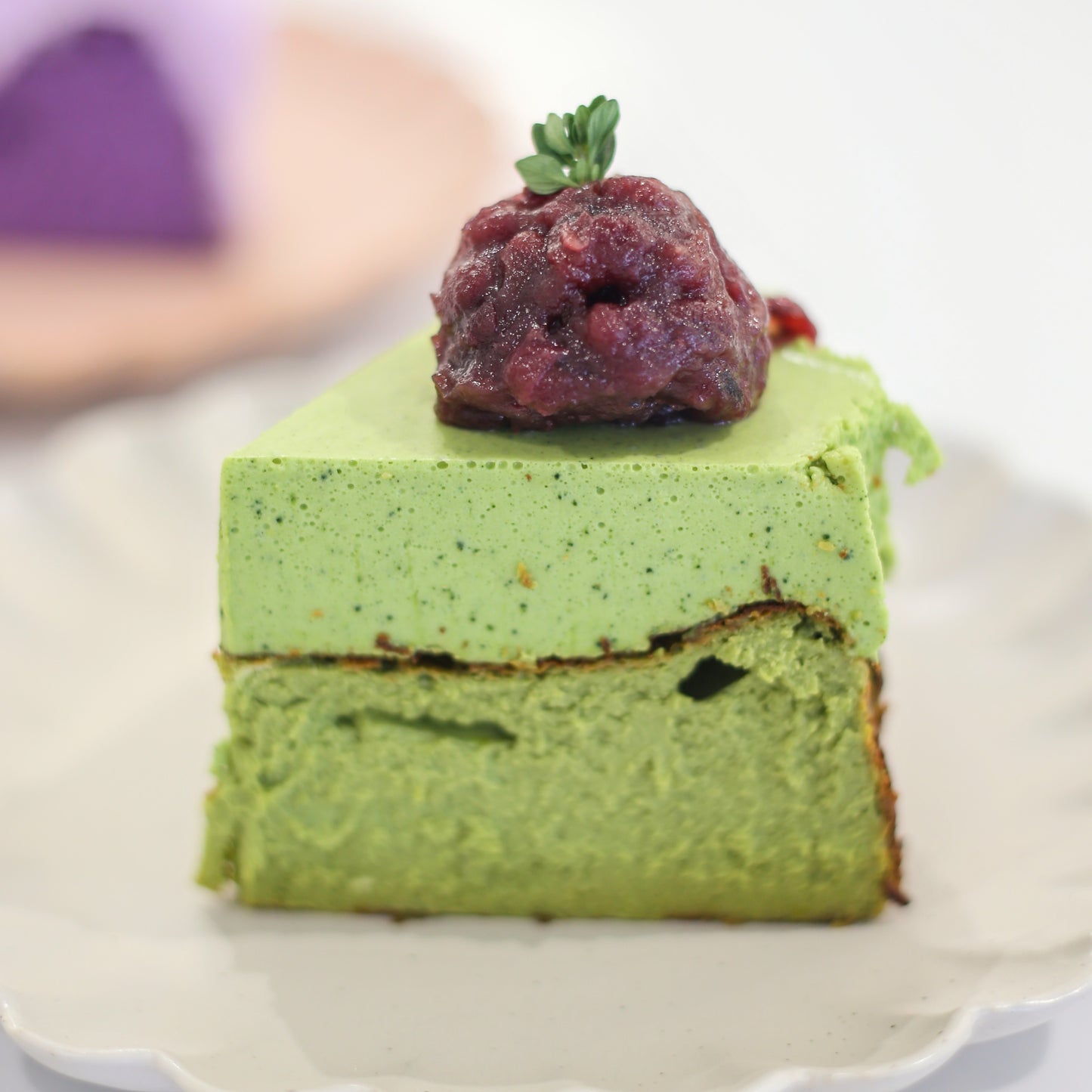 Basque Burnt Cheese Cake - Matcha Mousse