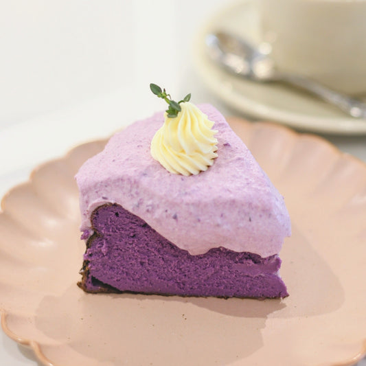 Basque Burnt Cheese Cake - Ube (Purple Yam) Mousse