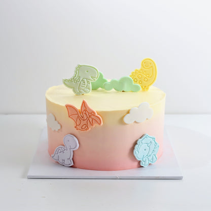 Butter Cream Cake - Cute Dinosaur Cake