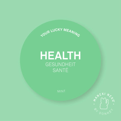 Maneki Neko (Lucky Cat) - Mint Green