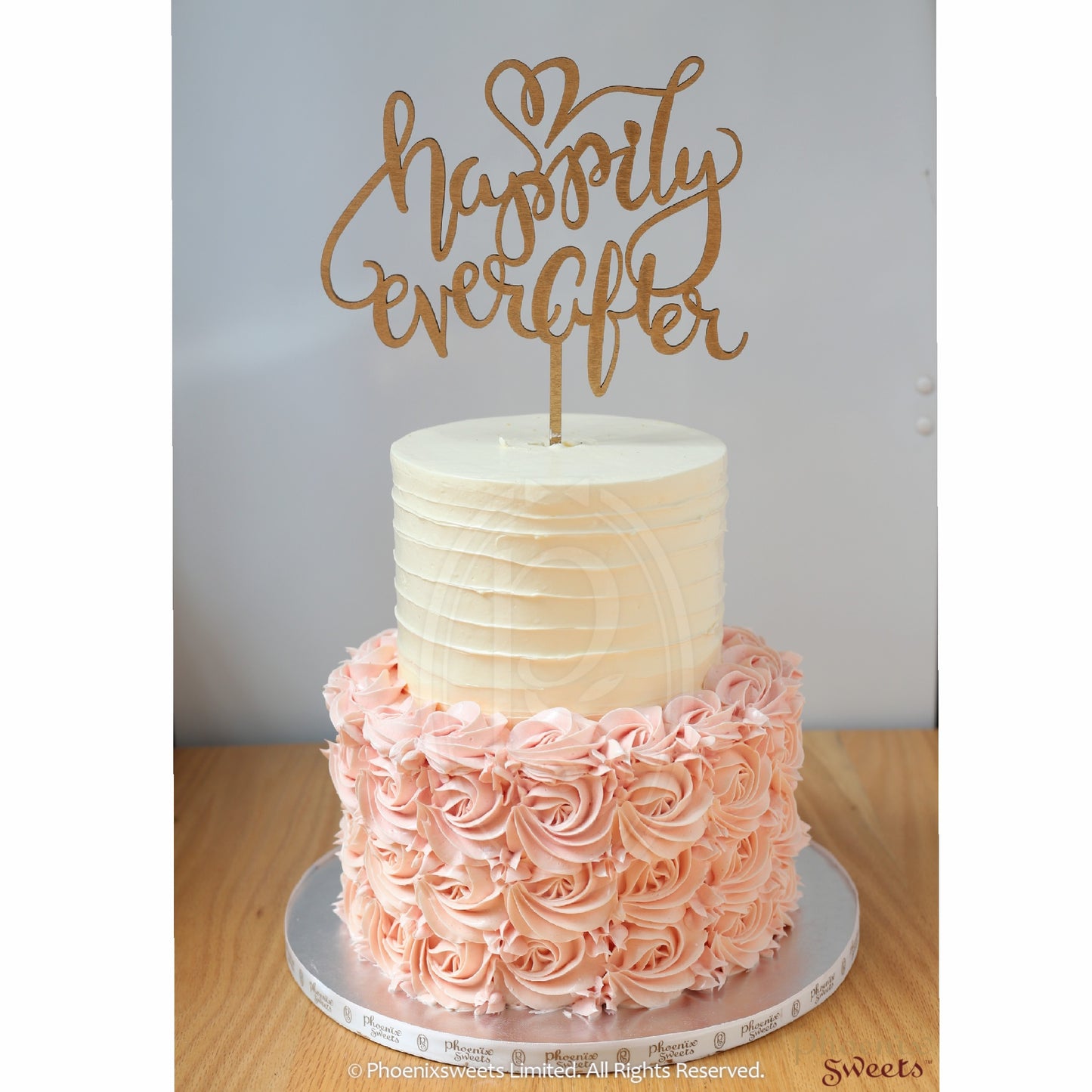 Butter Cream Cake - Rose Swirl Gown (2 tiers)