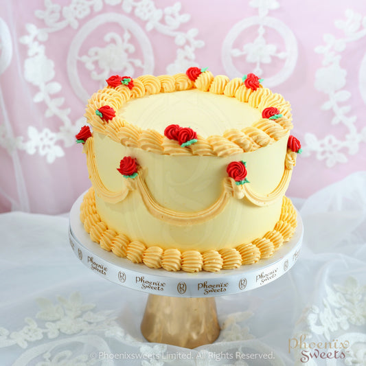 Butter Cream Cake - Princess Theme Cake - Belle