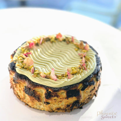 Basque Burnt Cheese Cake - Pistachio Rose