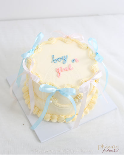 Butter Cream Cake - Vintage Ribbon Cake