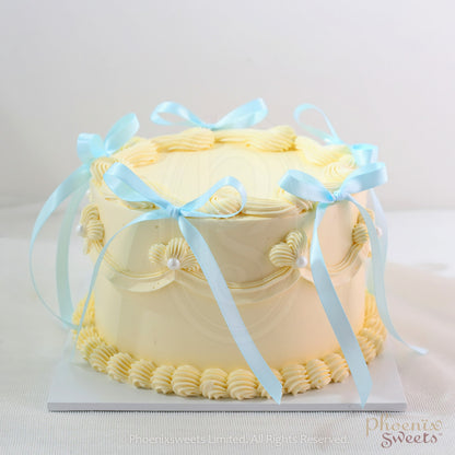 Butter Cream Cake - Vintage Ribbon Cake